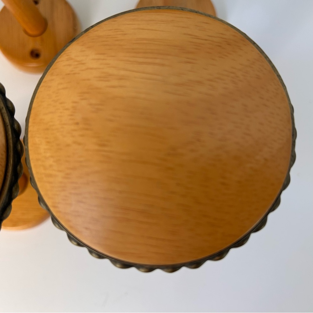 Vintage Wooden Round Curtain Tie Backs Farmhouse MCM Cabin Lodge Rustic - Picture 5 of 10